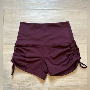 Maroon spandex shorts, never worn, size XS